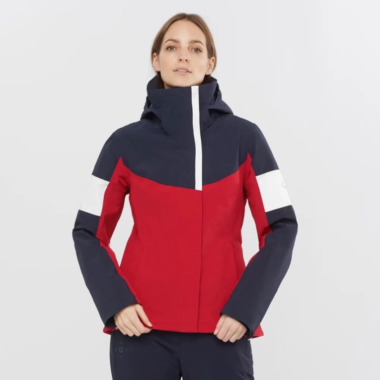 Red / Navy Salomon Speed Women\'s Insulated Jackets | IE RG2394